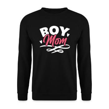Junge Mama Beste Mama aller Zeiten Mutterschaft Muttertag - Unisex Pullover - Schwarz - Vorne - Alina (178cm) & Michal (187cm)