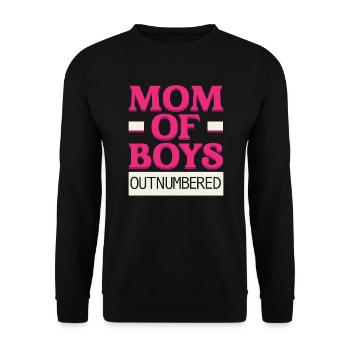 Junge Mama Beste Mama aller Zeiten Mutterschaft Muttertag - Unisex Pullover - Schwarz - Vorne - Alina (178cm) & Michal (187cm)