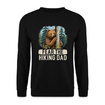Bear Hiking Mountain Climbing Hiker Bear Lover - Unisex Sweatshirt - black - Front - Alina (178cm) & Michal (187cm)