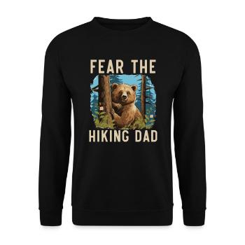 Bear Hiking Mountain Climbing Hiker Bear Lover - Unisex Sweatshirt - black - Front - Alina (178cm) & Michal (187cm)