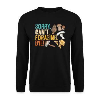 Mushroom Foraging Mycology Fungi Morel Hunting - Unisex Sweatshirt - black - Front - Alina (178cm) & Michal (187cm)