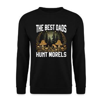 Mushroom Foraging Mycology Fungi Morel Hunting - Unisex Sweatshirt - black - Front - Alina (178cm) & Michal (187cm)