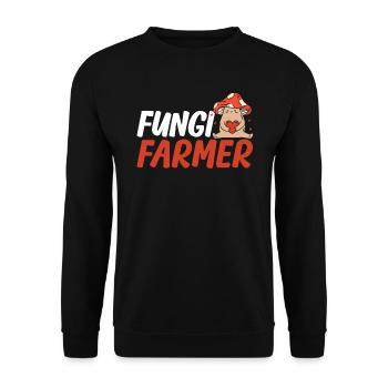 Pilzsuche Mykologie Pilze Morcheljagd - Unisex Pullover - Schwarz - Vorne - Alina (178cm) & Michal (187cm)