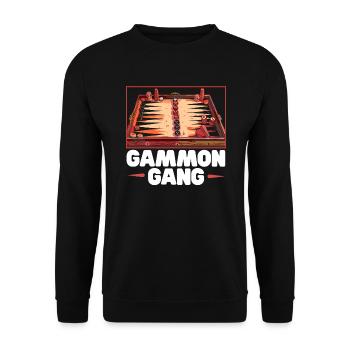 Backgammon Player Strategy Board Game Dice Game - Unisex Sweatshirt - black - Front - Alina (178cm) & Michal (187cm)