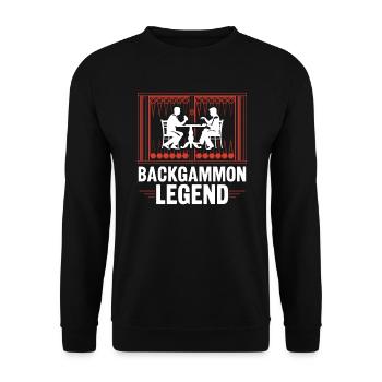 Backgammon Player Strategy Board Game Dice Game - Unisex Sweatshirt - black - Front - Alina (178cm) & Michal (187cm)