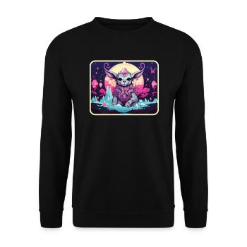 Pastel Goth Lover Emo Soft Grunge Llama Esthétique - Sweat-shirt Unisexe - noir - Devant - Alina (178cm) & Michal (187cm)