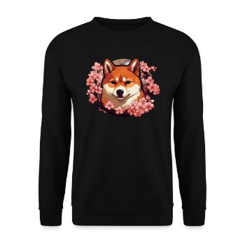 Akita Hund Liebhaber Japanische Welpenrasse Haustierbesitzer Welpe - Unisex Pullover - Schwarz - Vorne - Alina (178cm) & Michal (187cm)