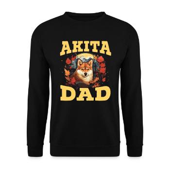 Akita Dog Lover Japanese Pup Breed Pet Owner Puppy - Unisex Sweatshirt - black - Front - Alina (178cm) & Michal (187cm)