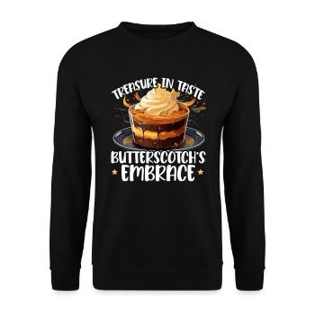Butterscotch Sweet Caramel Food Foodie Butter - Unisex Sweatshirt - black - Front - Alina (178cm) & Michal (187cm)