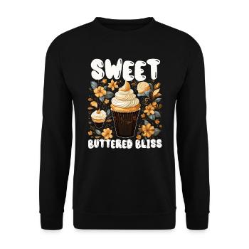 Butterscotch Sweet Caramel Food Foodie Butter - Unisex Sweatshirt - black - Front - Alina (178cm) & Michal (187cm)