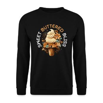 Butterscotch Sweet Caramel Food Foodie Butter - Unisex Sweatshirt - black - Front - Alina (178cm) & Michal (187cm)