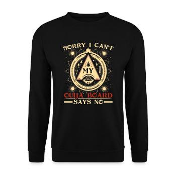 Ouija-Brett Paranormaler Geist Brett Halloween - Unisex Pullover - Schwarz - Vorne - Alina (178cm) & Michal (187cm)