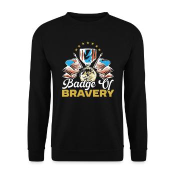Ancien combattant handicapé militaire soldat de l’armée des États-Unis - Sweat-shirt Unisexe - noir - Devant - Alina (178cm) & Michal (187cm)