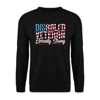 Invalide Veteran Military Soldier Army USA - Unisex Pullover - Schwarz - Vorne - Alina (178cm) & Michal (187cm)