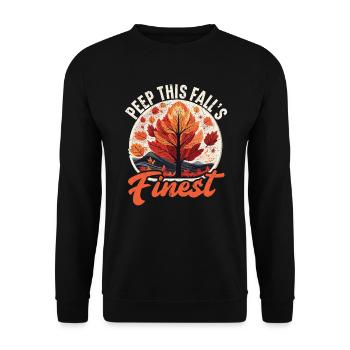 Leaf Peeping Autumn Leaf Peeper Fall Foliage - Unisex Sweatshirt - black - Front - Alina (178cm) & Michal (187cm)