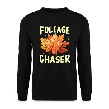 Leaf Peeping Autumn Leaf Peeper Fall Foliage - Unisex Sweatshirt - black - Front - Alina (178cm) & Michal (187cm)