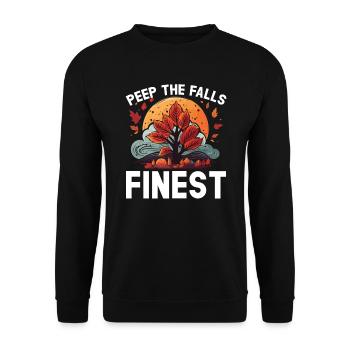 Leaf Peeping Autumn Leaf Peeper Fall Foliage - Unisex Sweatshirt - black - Front - Alina (178cm) & Michal (187cm)