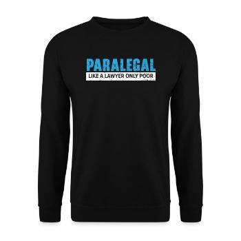 Juristischer Assistent Job Recht Richter im Gerichtssaal - Unisex Pullover - Schwarz - Vorne - Alina (178cm) & Michal (187cm)