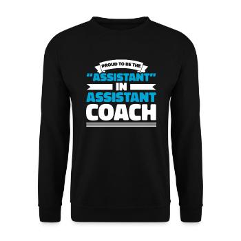 Assistant Coach Sport Trainer Team Coaching - Unisex Sweatshirt - black - Front - Alina (178cm) & Michal (187cm)
