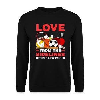 Assistant Coach Sport Trainer Team Coaching - Unisex Sweatshirt - black - Front - Alina (178cm) & Michal (187cm)