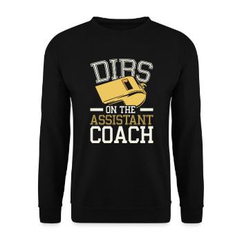 Assistant Coach Sport Trainer Team Coaching - Unisex Sweatshirt - black - Front - Alina (178cm) & Michal (187cm)