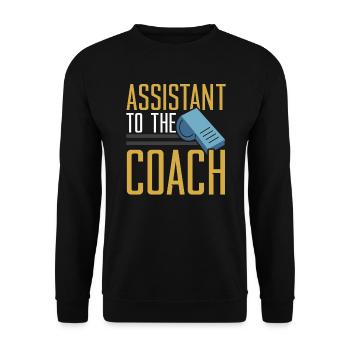Assistant Coach Sport Trainer Team Coaching - Unisex Sweatshirt - black - Front - Alina (178cm) & Michal (187cm)