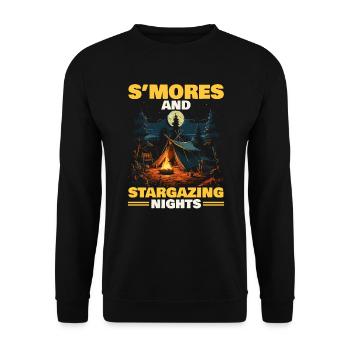 Glamping Camper Nature Camp Tente Happy Glamper - Sweat-shirt Unisexe - noir - Devant - Alina (178cm) & Michal (187cm)