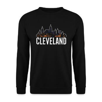 Cleveland State Ohio USA America United States - Unisex Sweatshirt - black - Front - Alina (178cm) & Michal (187cm)