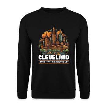 Cleveland State Ohio USA America United States - Unisex Sweatshirt - black - Front - Alina (178cm) & Michal (187cm)