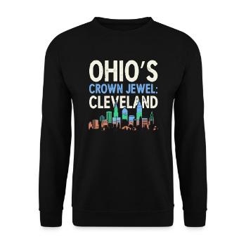 Cleveland State Ohio USA America United States - Unisex Sweatshirt - black - Front - Alina (178cm) & Michal (187cm)