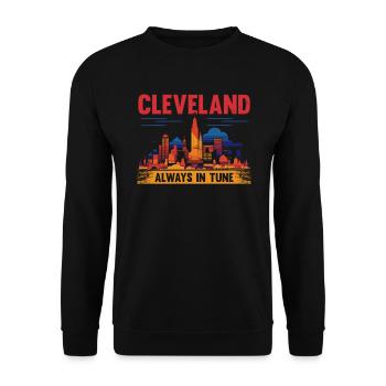 Cleveland State Ohio USA America United States - Unisex Sweatshirt - black - Front - Alina (178cm) & Michal (187cm)