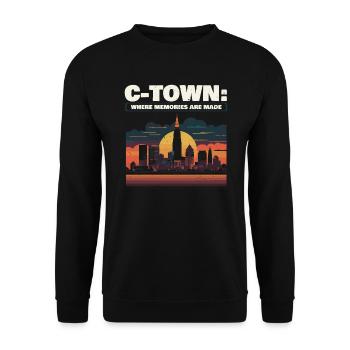 Cleveland State Ohio USA America United States - Unisex Sweatshirt - black - Front - Alina (178cm) & Michal (187cm)