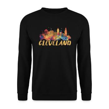 Cleveland State Ohio USA America United States - Unisex Sweatshirt - black - Front - Alina (178cm) & Michal (187cm)