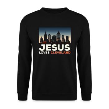 Cleveland State Ohio USA America United States - Unisex Sweatshirt - black - Front - Alina (178cm) & Michal (187cm)