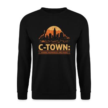 Cleveland State Ohio USA America United States - Unisex Sweatshirt - black - Front - Alina (178cm) & Michal (187cm)