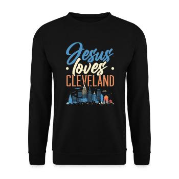 Cleveland State Ohio USA America United States - Unisex Sweatshirt - black - Front - Alina (178cm) & Michal (187cm)