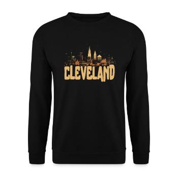 Cleveland State Ohio USA America United States - Unisex Sweatshirt - black - Front - Alina (178cm) & Michal (187cm)