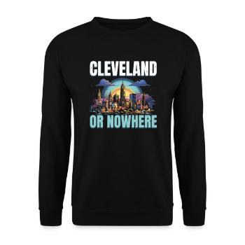 Cleveland State Ohio USA America United States - Unisex Sweatshirt - black - Front - Alina (178cm) & Michal (187cm)