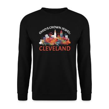 Cleveland State Ohio USA America United States - Unisex Sweatshirt - black - Front - Alina (178cm) & Michal (187cm)