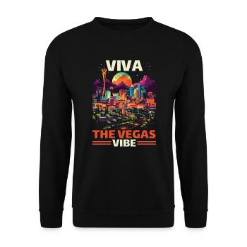Bundesstaat Las Vegas, Nevada, USA, Amerika, Vereinigte Staaten - Unisex Pullover - Schwarz - Vorne - Alina (178cm) & Michal (187cm)
