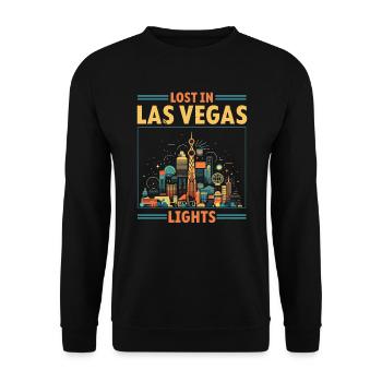 Bundesstaat Las Vegas, Nevada, USA, Amerika, Vereinigte Staaten - Unisex Pullover - Schwarz - Vorne - Alina (178cm) & Michal (187cm)