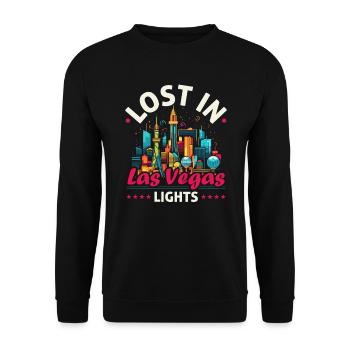 Bundesstaat Las Vegas, Nevada, USA, Amerika, Vereinigte Staaten - Unisex Pullover - Schwarz - Vorne - Alina (178cm) & Michal (187cm)