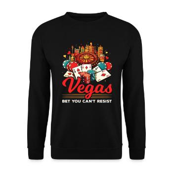 Bundesstaat Las Vegas, Nevada, USA, Amerika, Vereinigte Staaten - Unisex Pullover - Schwarz - Vorne - Alina (178cm) & Michal (187cm)
