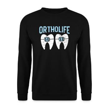 Kieferorthopädischer Assistent Beruf Zahnarzt Zahnarzt - Unisex Pullover - Schwarz - Vorne - Alina (178cm) & Michal (187cm)