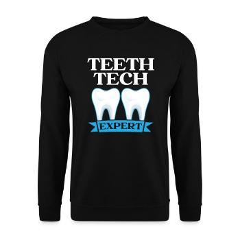 Orthodontic Assistant Job Dental Teeth Dentist - Unisex Sweatshirt - black - Front - Alina (178cm) & Michal (187cm)