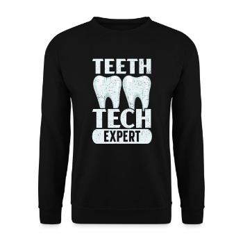 Orthodontic Assistant Job Dental Teeth Dentist - Unisex Sweatshirt - black - Front - Alina (178cm) & Michal (187cm)