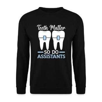 Kieferorthopädischer Assistent Beruf Zahnarzt Zahnarzt - Unisex Pullover - Schwarz - Vorne - Alina (178cm) & Michal (187cm)