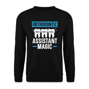 Emploi d’assistant orthodontique Dentiste dentaire - Sweat-shirt Unisexe - noir - Devant - Alina (178cm) & Michal (187cm)