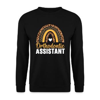 Emploi d’assistant orthodontique Dentiste dentaire - Sweat-shirt Unisexe - noir - Devant - Alina (178cm) & Michal (187cm)