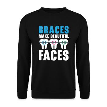 Emploi d’assistant orthodontique Dentiste dentaire - Sweat-shirt Unisexe - noir - Devant - Alina (178cm) & Michal (187cm)